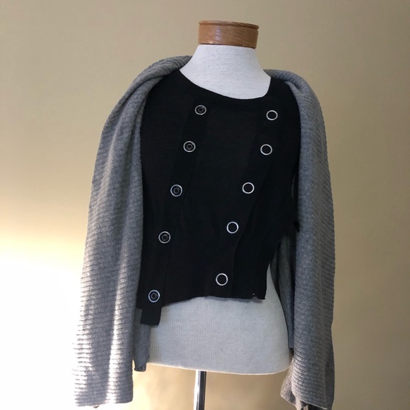 Allsaints black and grey sweater. 8/M - Picture 3 of 11